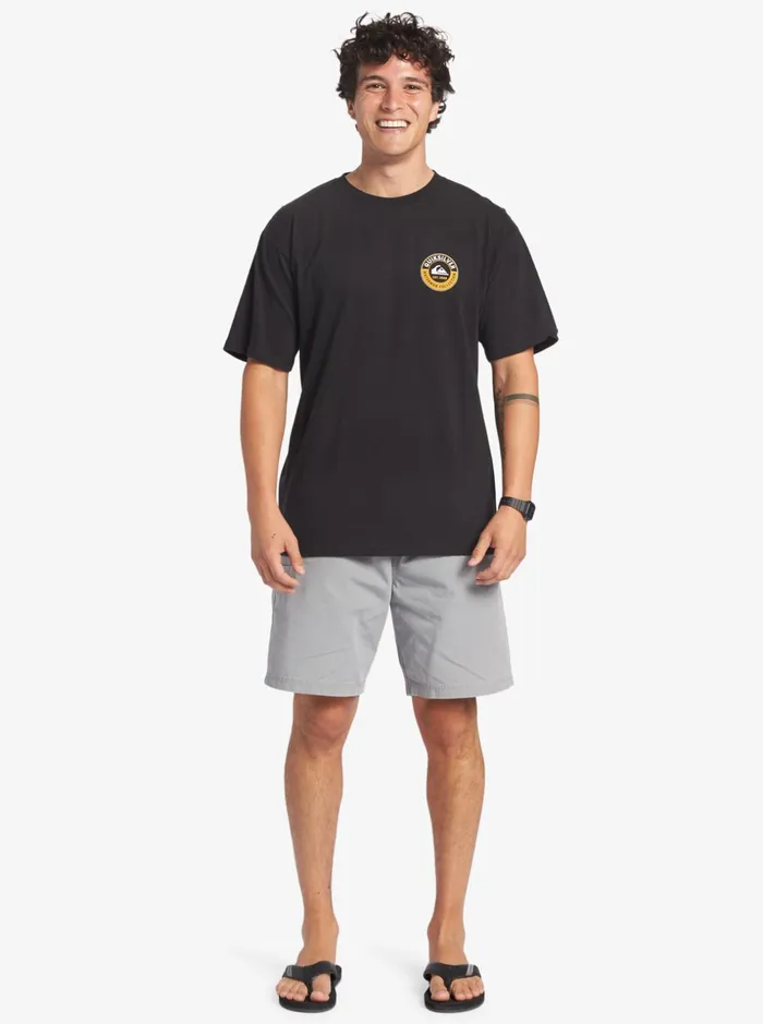 Men Quiksilver Tees Waterman Sea Shark TShirt Black Men Quiksilver Tees Waterman Sea Shark TShirt Black
