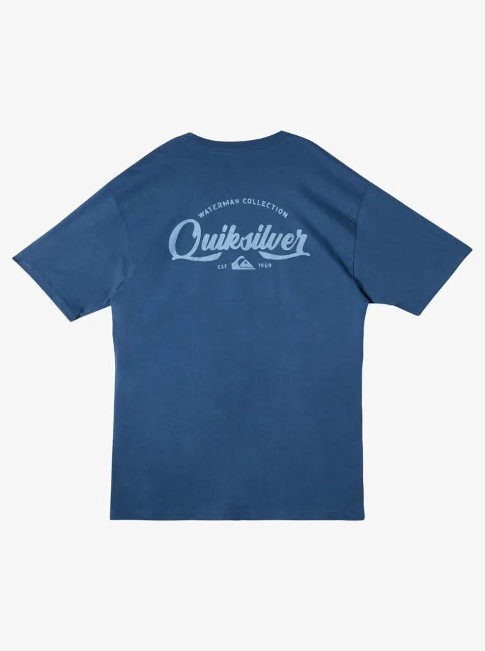 Men Quiksilver Tees Waterman Undertow TShirt Ensign Blue Men Quiksilver Tees Waterman Undertow TShirt Ensign Blue
