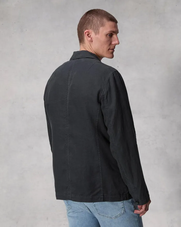Men Rag and Bone Coats and Jackets Evan Linen Chore Jacket Black Men Rag and Bone Coats and Jackets Evan Linen Chore Jacket Black