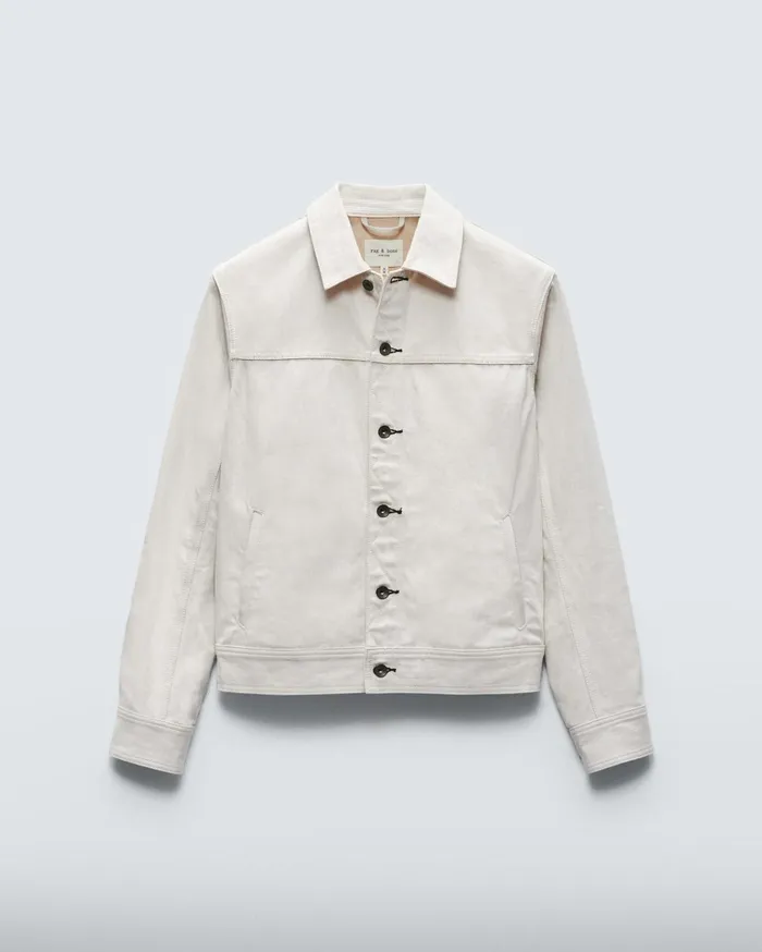 Men Rag and Bone Coats and Jackets Owen Denim Trucker Jacket Ecru Men Rag and Bone Coats and Jackets Owen Denim Trucker Jacket Ecru