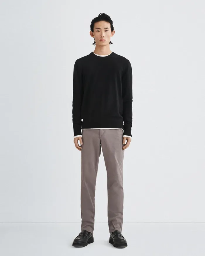 Men Rag and Bone Sweaters Harding Cashmere Crew Black Men Rag and Bone Sweaters Harding Cashmere Crew Black
