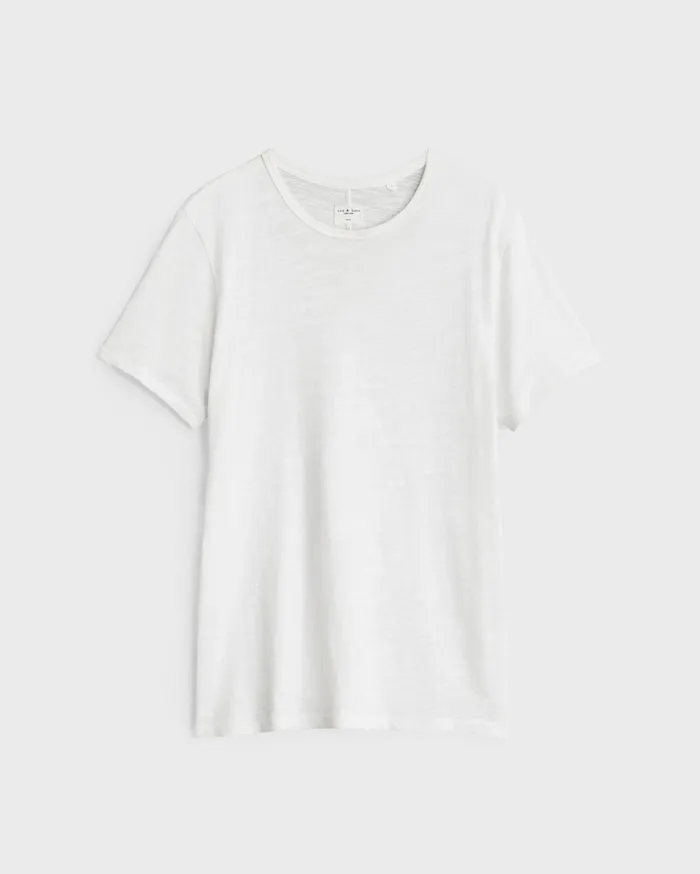 Men Rag and Bone TShirts Classic Flame Tee White Men Rag and Bone TShirts Classic Flame Tee White