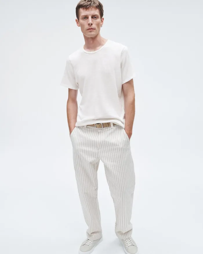 Men Rag and Bone TShirts Classic Flame Tee White Men Rag and Bone TShirts Classic Flame Tee White
