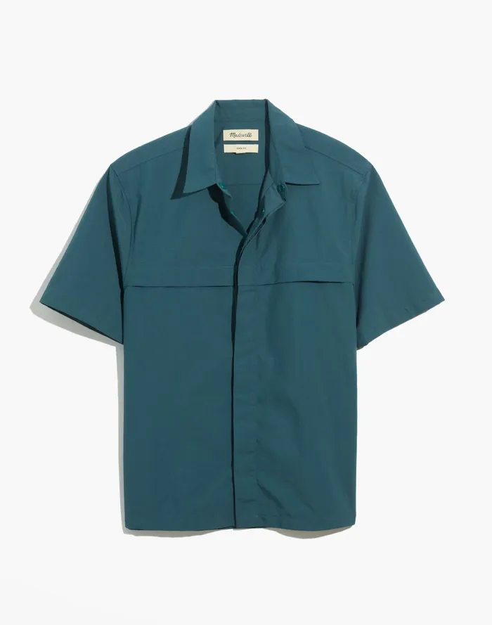 Men Resourced Everywear Boxy Short Sleeve Shirt Evergreen Forest Madewell Shirts Men Resourced Everywear Boxy Short Sleeve Shirt Evergreen Forest Madewell Shirts