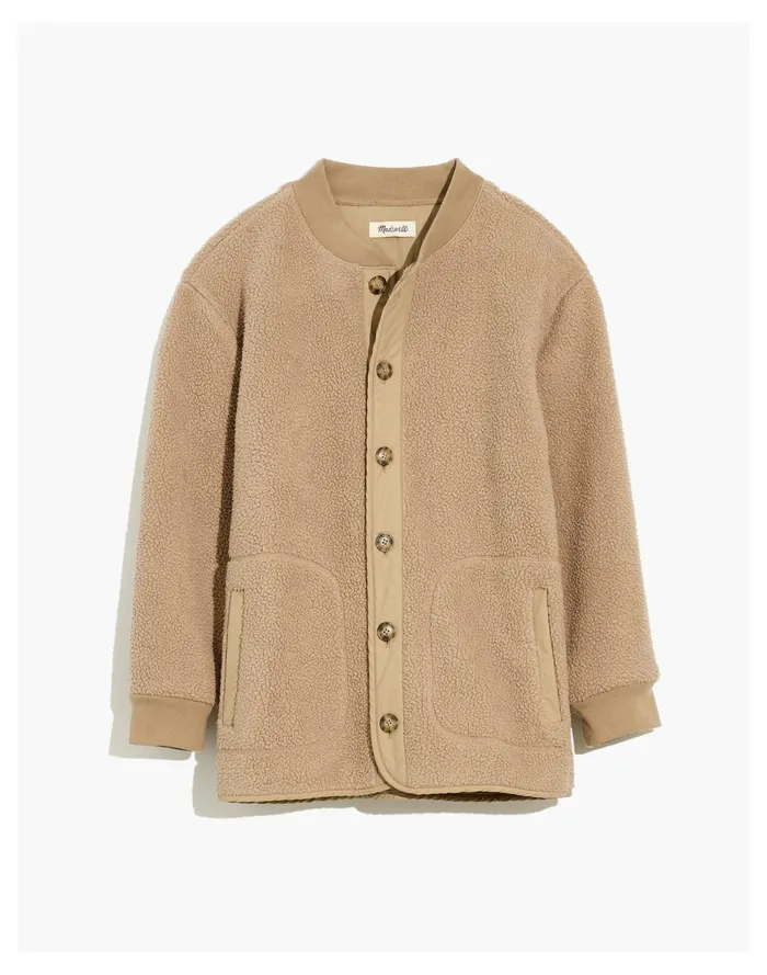 Men Resourced Sherpa Shirt Jacket Drill Khaki Madewell Sweatshirts and Sweatpants Men Resourced Sherpa Shirt Jacket Drill Khaki Madewell Sweatshirts and Sweatpants