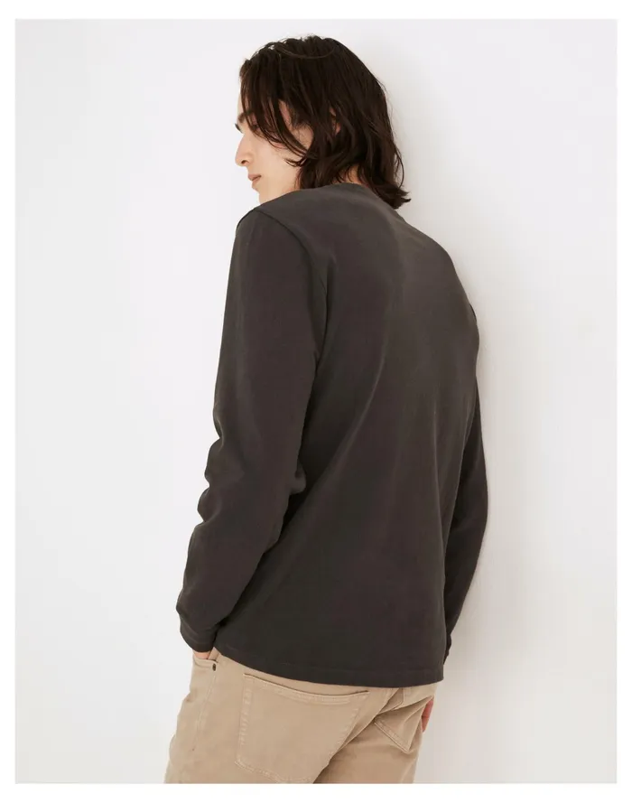 Men Relaxed Long Sleeve Tee Black Coal Madewell Tees Men Relaxed Long Sleeve Tee Black Coal Madewell Tees