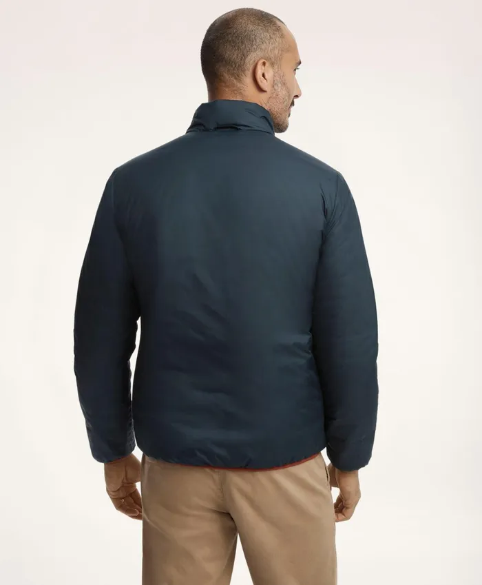 Men Reversible Down Puffer Jacket Red Brooks Brothers Coats and Jackets