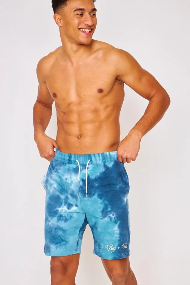 Men Short In Blue Tie And Dye Project X 8211 2140001 Brentiny Paris Shorts