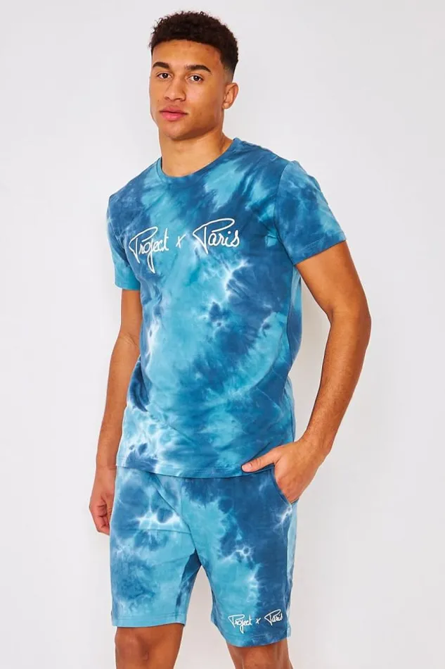 Men Short In Blue Tie And Dye Project X 8211 2140001 Brentiny Paris Shorts