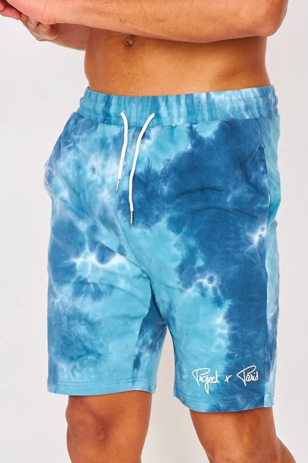 Men Short In Blue Tie And Dye Project X 8211 2140001 Brentiny Paris Shorts