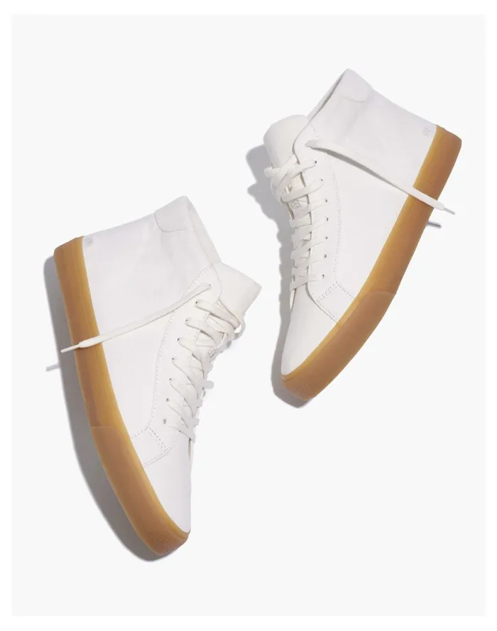 Men Sidewalk High Top Sneakers In Recycled Canvas Pale Parchment Madewell Sneakers Men Sidewalk High Top Sneakers In Recycled Canvas Pale Parchment Madewell Sneakers