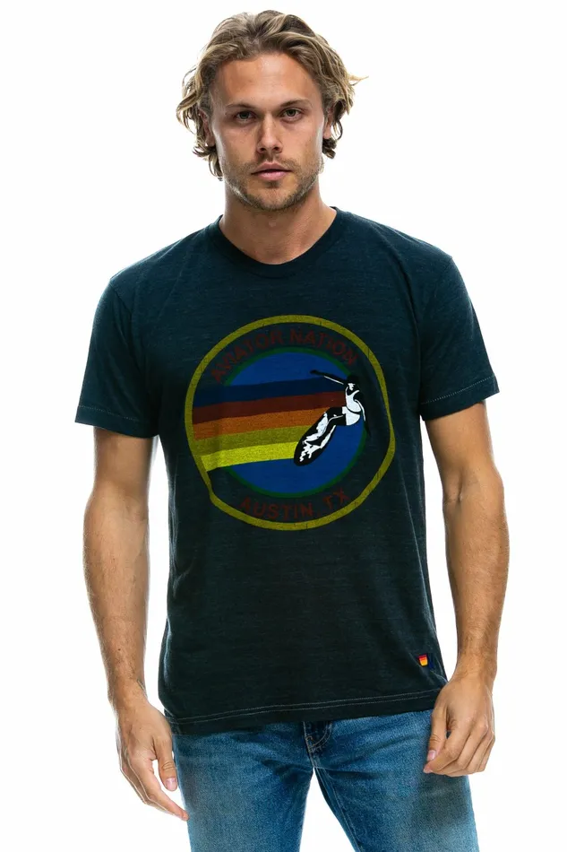 Men SIGNATURE VENICE TEE 8211 CHARCOAL Aviator Nation Tees