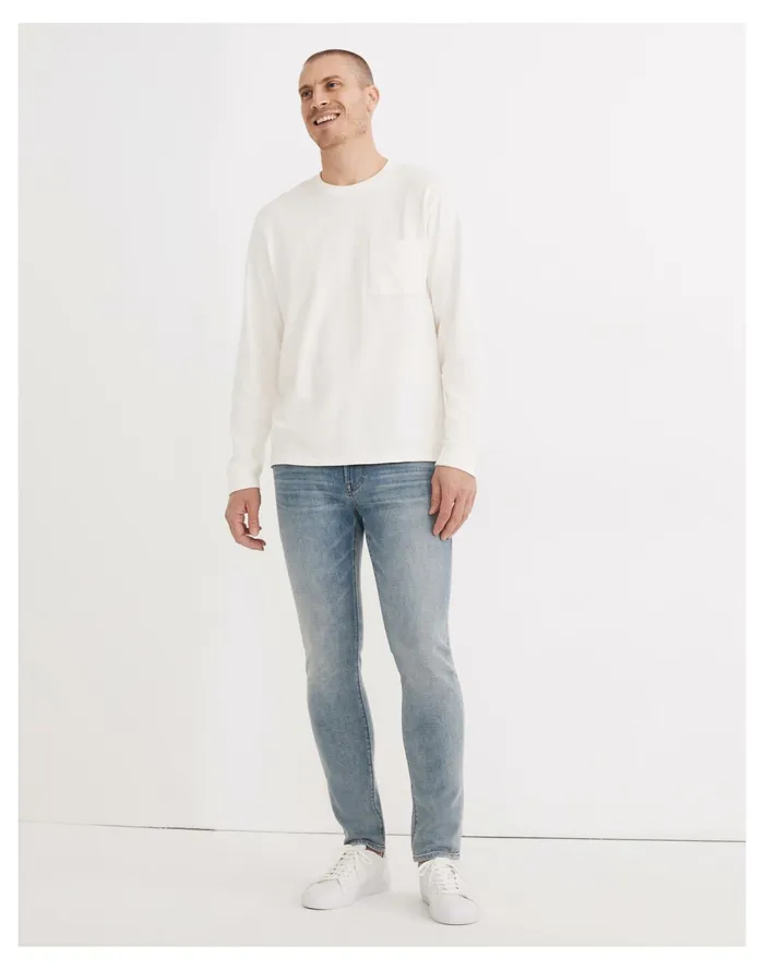 Men Skinny Everyday Flex Jeans In Chesapeake Wash Chesapeake Wash Madewell Jeans