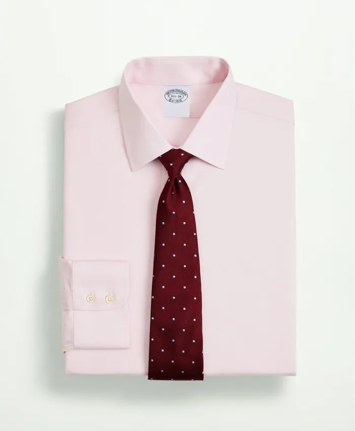 Men Stretch Supima Cotton NonIron Twill Ainsley Collar Dress Shirt Pink Brooks Brothers Dress Shirts Men Stretch Supima Cotton NonIron Twill Ainsley Collar Dress Shirt Pink Brooks Brothers Dress Shirts