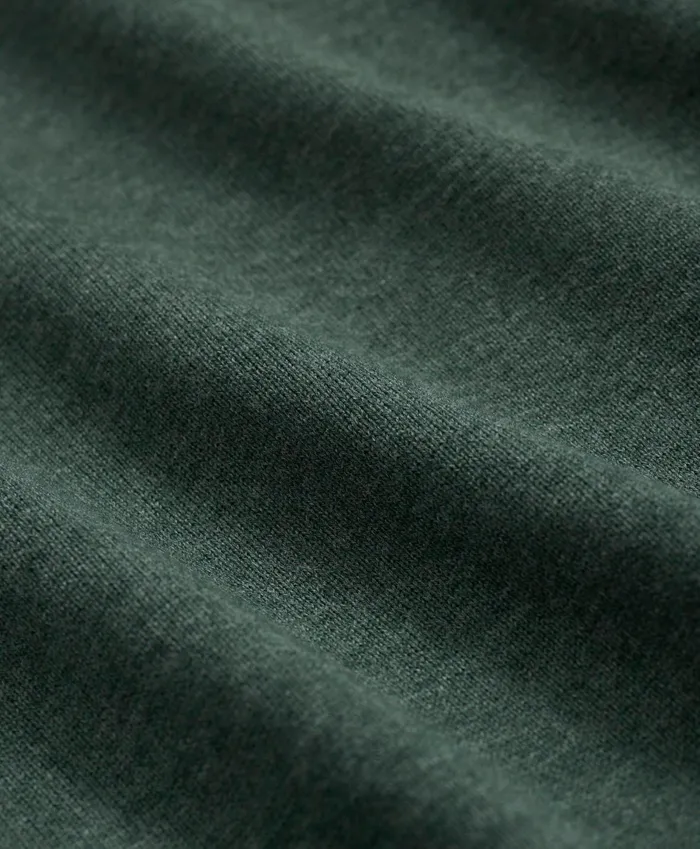 Men Supima Cotton VNeck Sweater Dark Green Heather Brooks Brothers Sweaters
