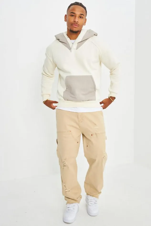 Men Sweat Bicolor Beige Et Gris Capuche Beige Brentiny Paris Sweatshirts and Pullovers Men Sweat Bicolor Beige Et Gris Capuche Beige Brentiny Paris Sweatshirts and Pullovers