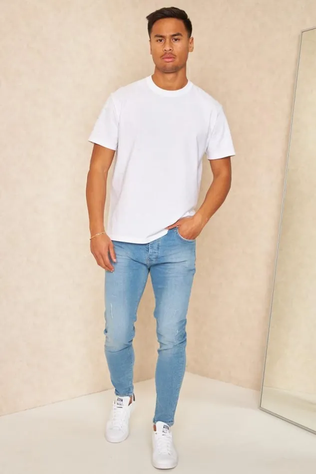 Men TShirt Basique Manches Courtes Blanc White Brentiny Paris TShirts