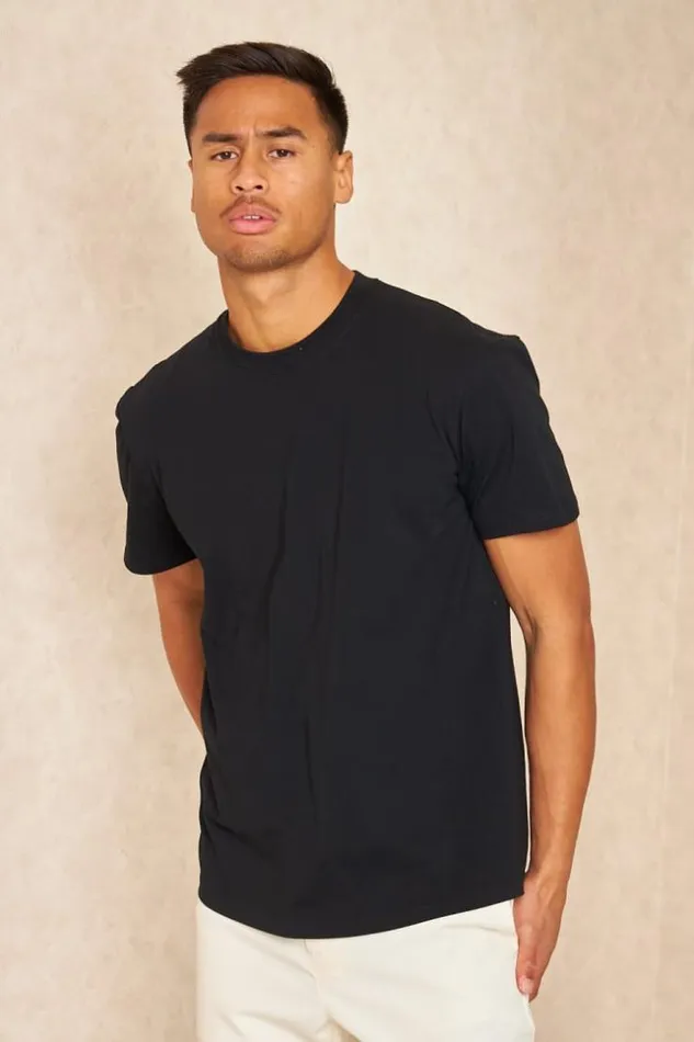 Men TShirt Basique Manches Courtes Noir Black Brentiny Paris TShirts