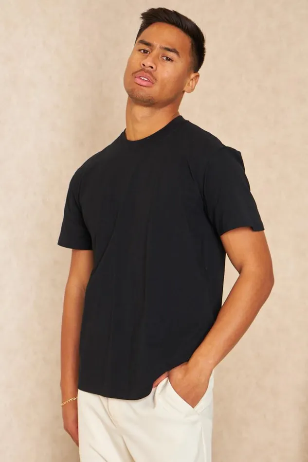 Men TShirt Basique Manches Courtes Noir Black Brentiny Paris TShirts