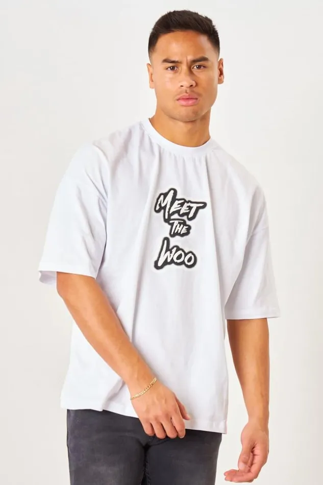 Men TShirt Blanc 034Pop Smoke034 White Brentiny Paris TShirts