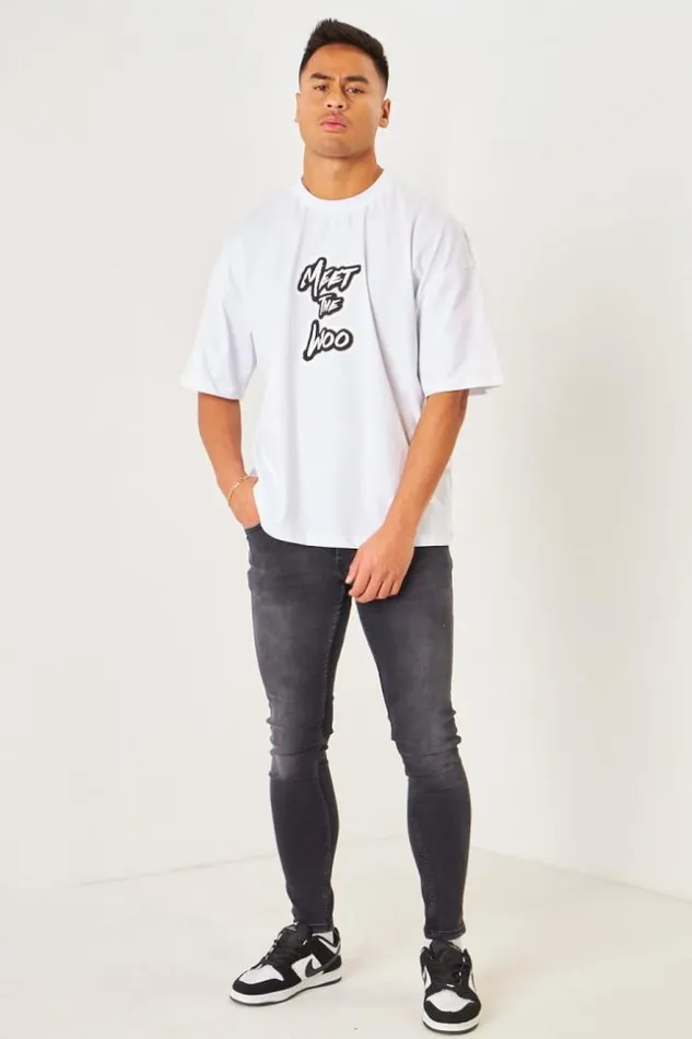 Men TShirt Blanc 034Pop Smoke034 White Brentiny Paris TShirts