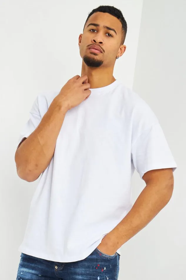 Men TShirt Blanc Oversize White Brentiny Paris TShirts