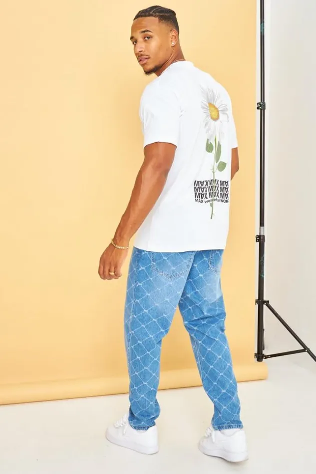 Men TShirt Fleurs 034Marguerite034 Blanc White Brentiny Paris TShirts