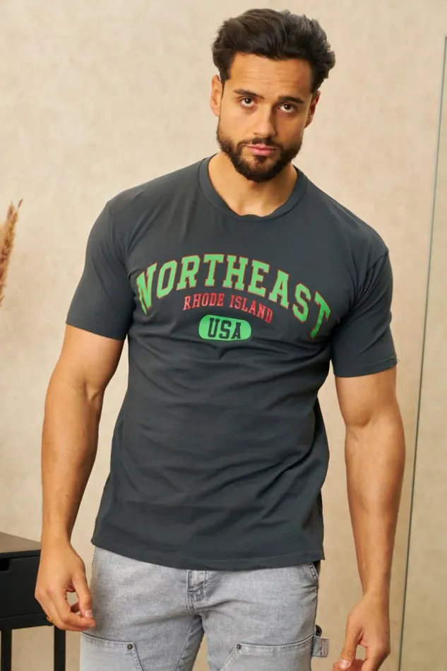 Men TShirt Gris Fonc 034Northeast Rhode Island Usa 034 Grey Brentiny Paris TShirts Men TShirt Gris Fonc 034Northeast Rhode Island Usa 034 Grey Brentiny Paris TShirts