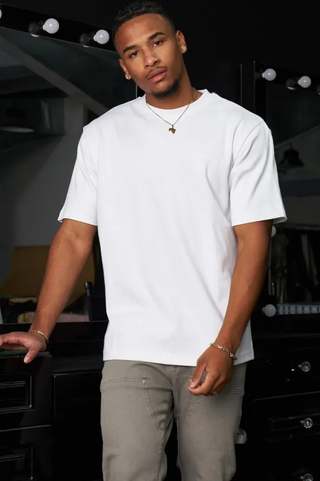 Men TShirt In Plain White White Brentiny Paris TShirts