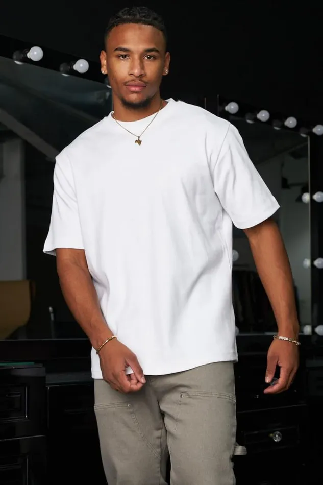 Men TShirt In Plain White White Brentiny Paris TShirts