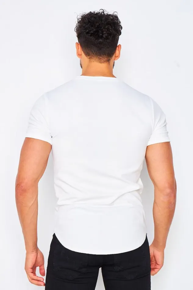 Men TShirt In Plain White White Brentiny Paris TShirts