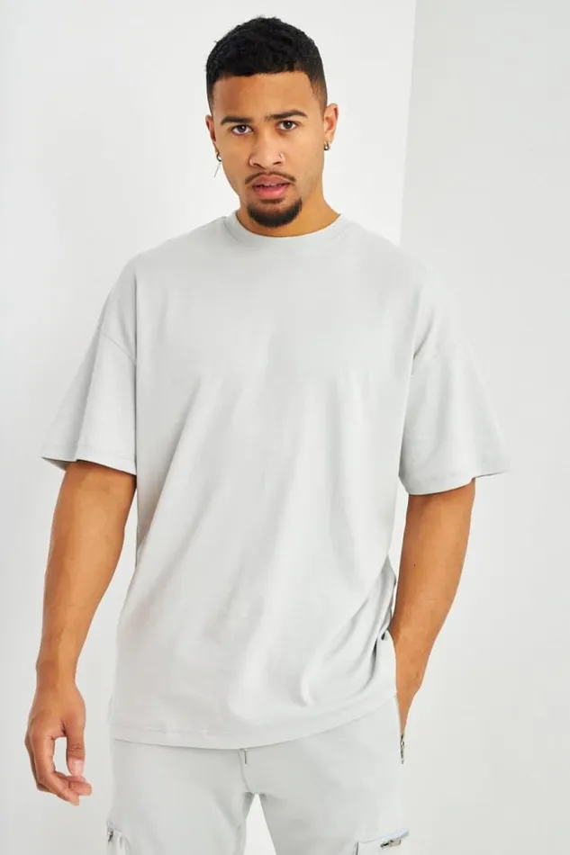 Men TShirt Oversize Gris Clair Grey Brentiny Paris TShirts