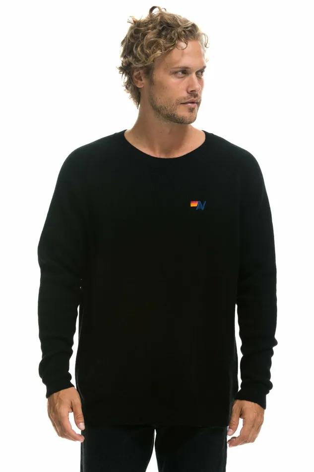 Men VINTAGE CABIN 2 UNISEX CASHMERE SWEATER 8211 BLACK Aviator Nation CrewSweatshirts Men VINTAGE CABIN 2 UNISEX CASHMERE SWEATER 8211 BLACK Aviator Nation CrewSweatshirts
