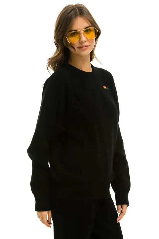 Men VINTAGE CABIN 2 UNISEX CASHMERE SWEATER 8211 BLACK Aviator Nation CrewSweatshirts Men VINTAGE CABIN 2 UNISEX CASHMERE SWEATER 8211 BLACK Aviator Nation CrewSweatshirts