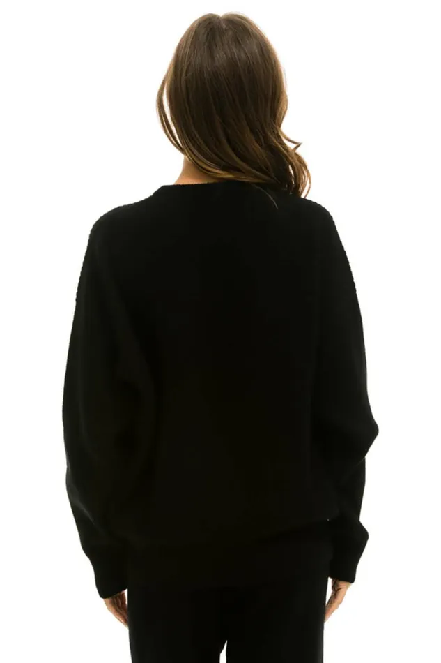 Men VINTAGE CABIN 2 UNISEX CASHMERE SWEATER 8211 BLACK Aviator Nation CrewSweatshirts Men VINTAGE CABIN 2 UNISEX CASHMERE SWEATER 8211 BLACK Aviator Nation CrewSweatshirts