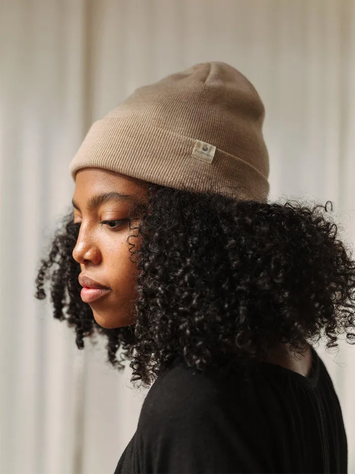 MenWomen Merino Beanie 8211 Beige TWOTHIRDS Headwear