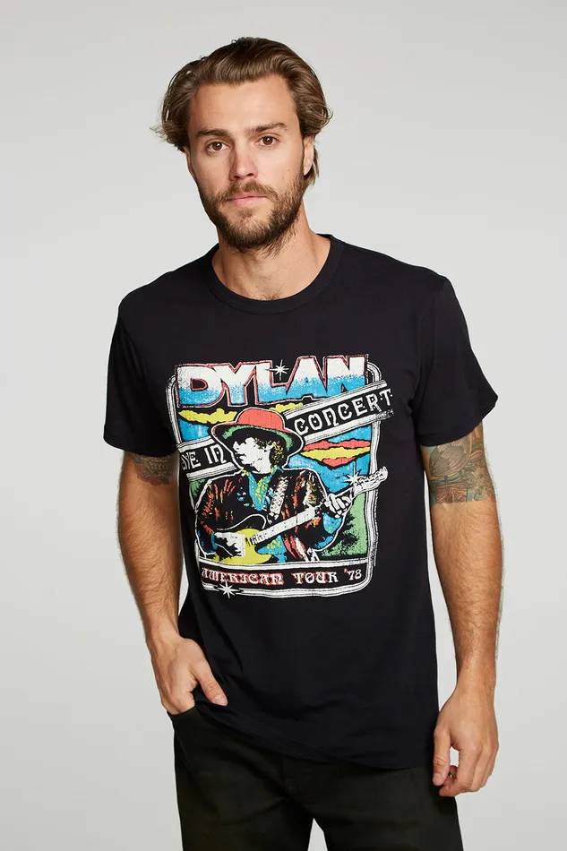 Mens Chaser Brand Bob Dylan Live In Concert Tops