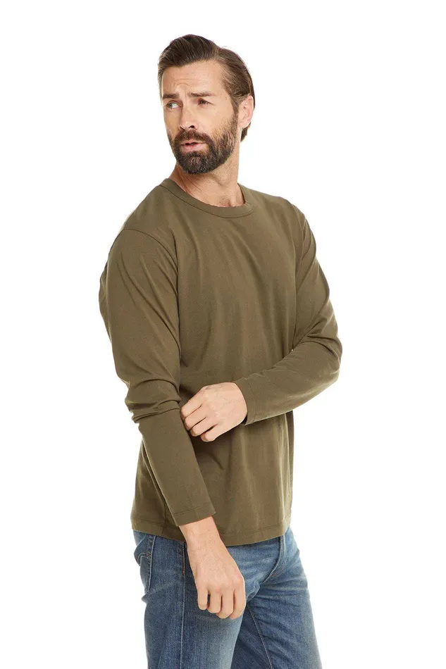 Mens COTTON JERSEY LS CREW Tops Chaser Brand