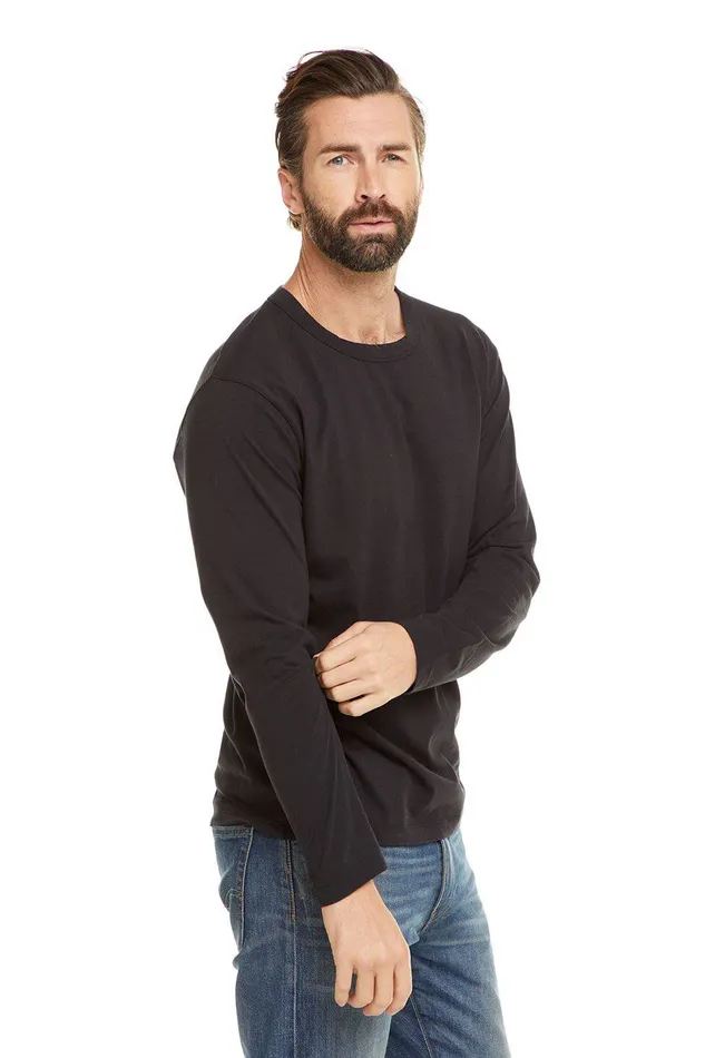 Mens COTTON JERSEY LS CREW Tops Chaser Brand