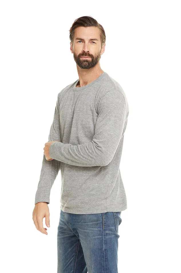 Mens TRIBLEND JERSEY LS CREW Tops Chaser Brand