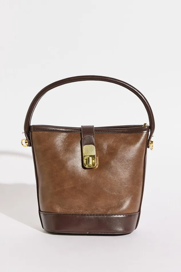 Miami Bag 8211 PU Bucket Mini Tote Bag In Brown Women Showpo Bags