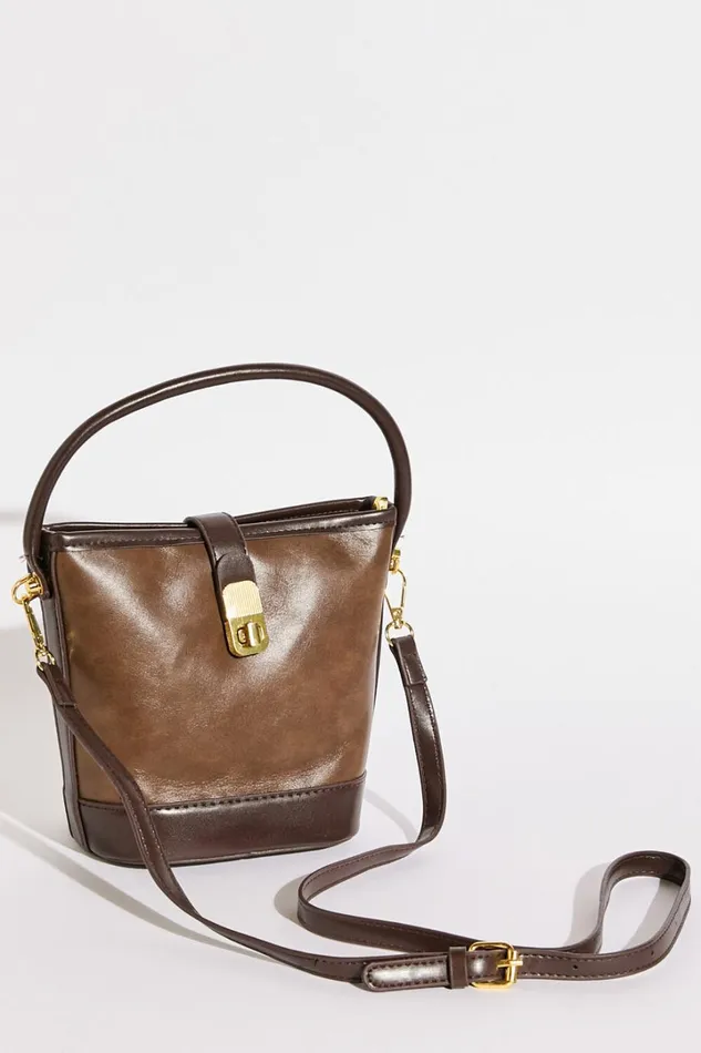 Miami Bag 8211 PU Bucket Mini Tote Bag In Brown Women Showpo Bags