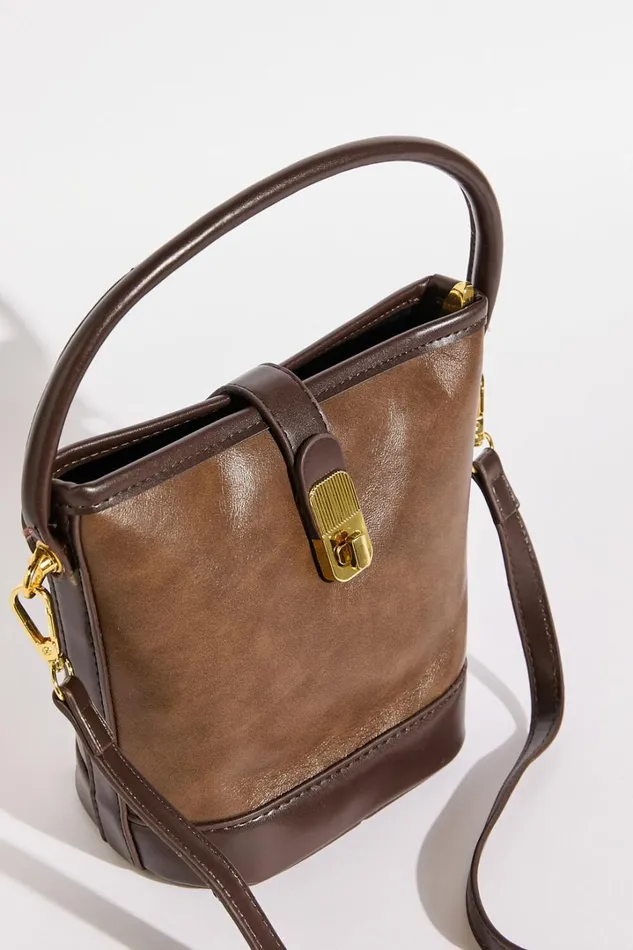 Miami Bag 8211 PU Bucket Mini Tote Bag In Brown Women Showpo Bags