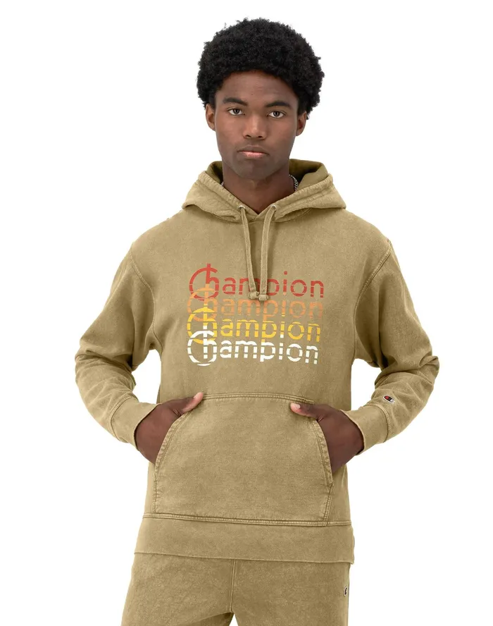 Mineral Dye Graphic Hoodie Retro Repeat Logo Mineral Dye Soft Suede Men Champion Hoodies and Sweatshirts Mineral Dye Graphic Hoodie Retro Repeat Logo Mineral Dye Soft Suede Men Champion Hoodies and Sweatshirts