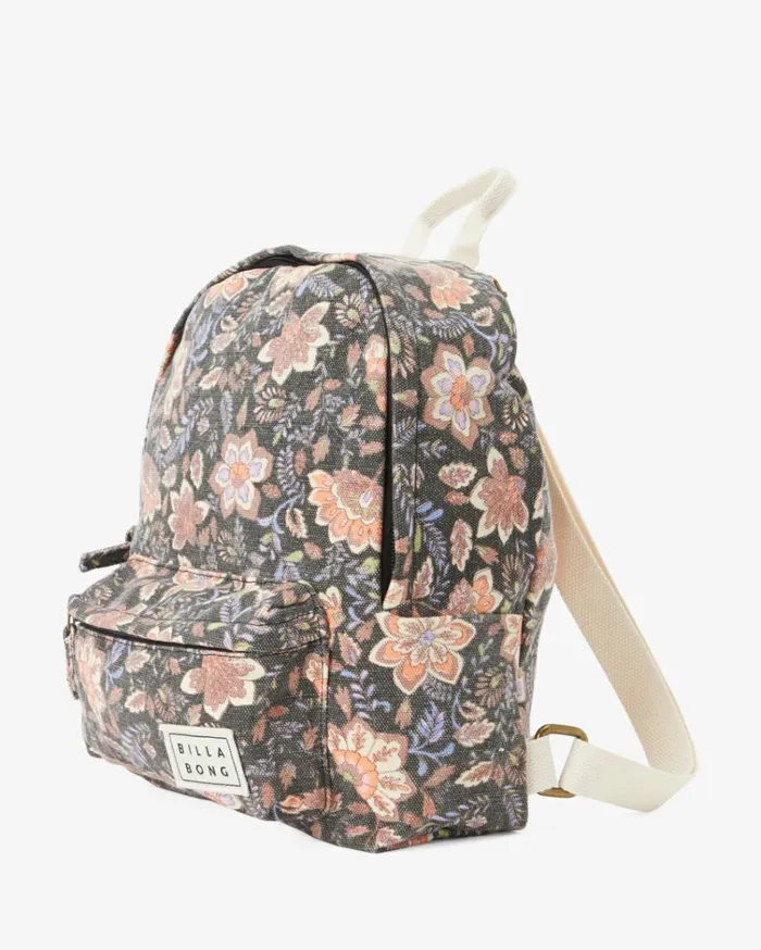 Mini Mama Canvas Backpack Black Sands Women Billabong Backpacks