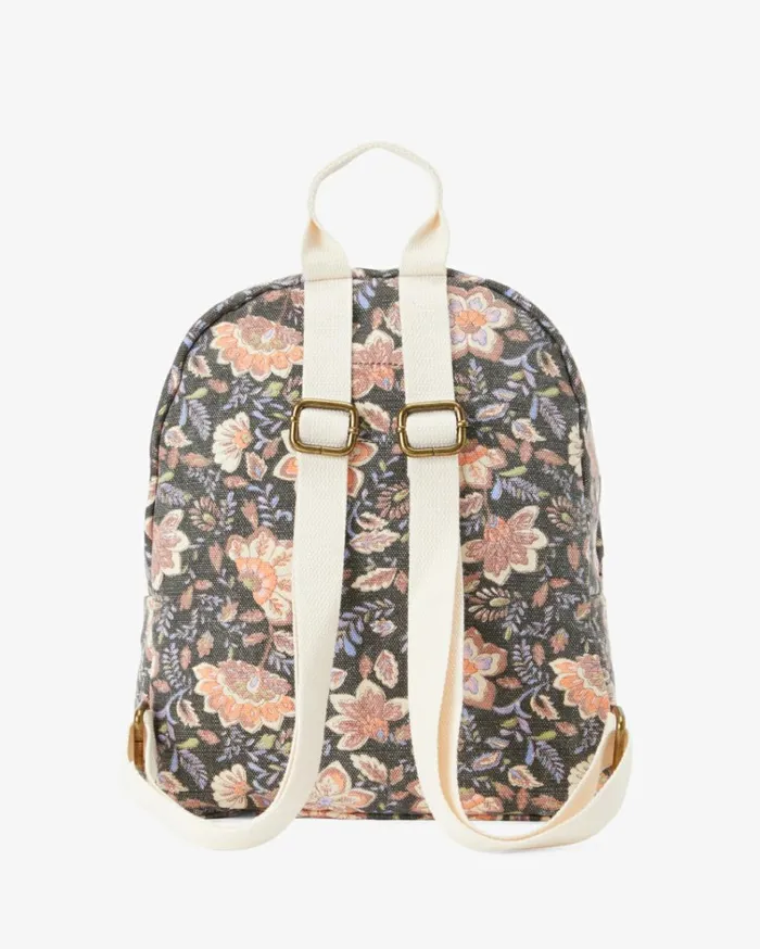 Mini Mama Canvas Backpack Black Sands Women Billabong Backpacks