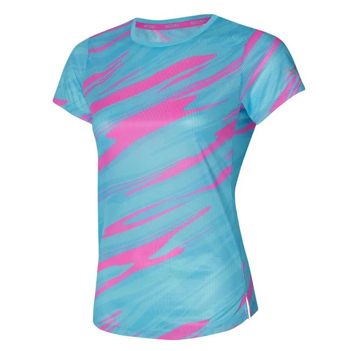 Mizuno DryAeroFlow Graphic Tee Antigua Sand Women Tops