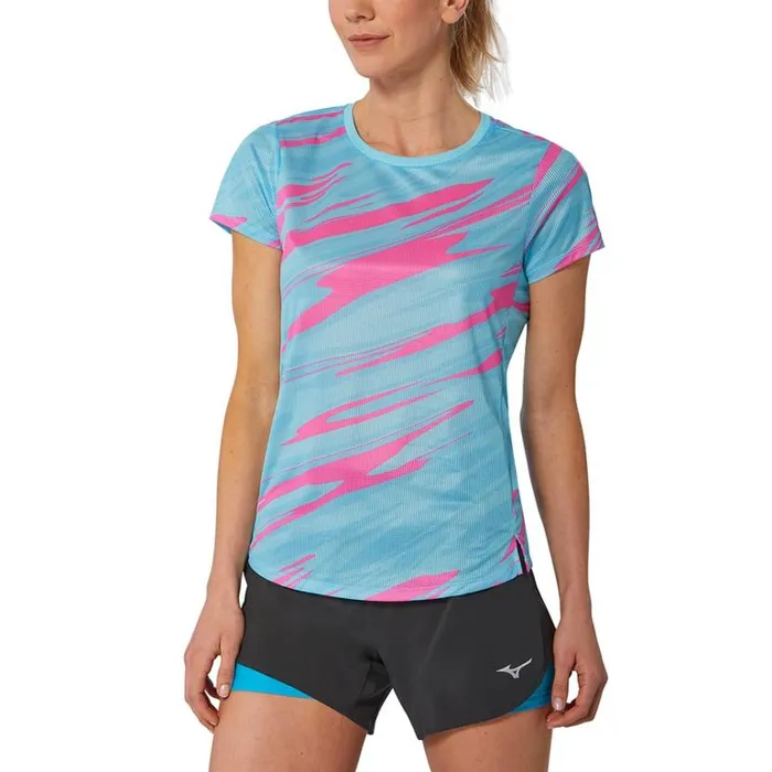 Mizuno DryAeroFlow Graphic Tee Antigua Sand Women Tops Mizuno DryAeroFlow Graphic Tee Antigua Sand Women Tops