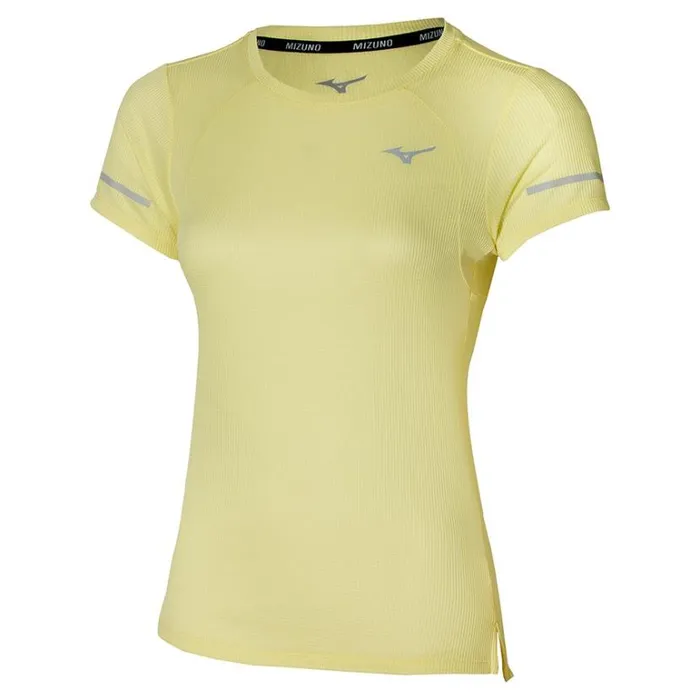 Mizuno DryAeroFlow Tee Pale Lime Yellow Women Tops