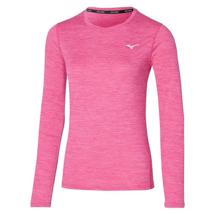 Mizuno IMPULSE CORE LONGSLEEVE TSHIRT Sangria Sunset Women Tops